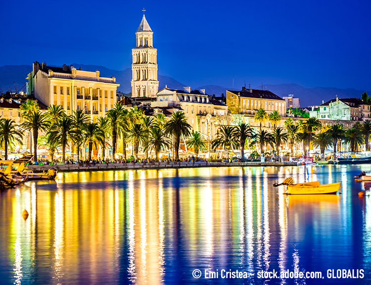 Abendliche Uferpromenade in Split