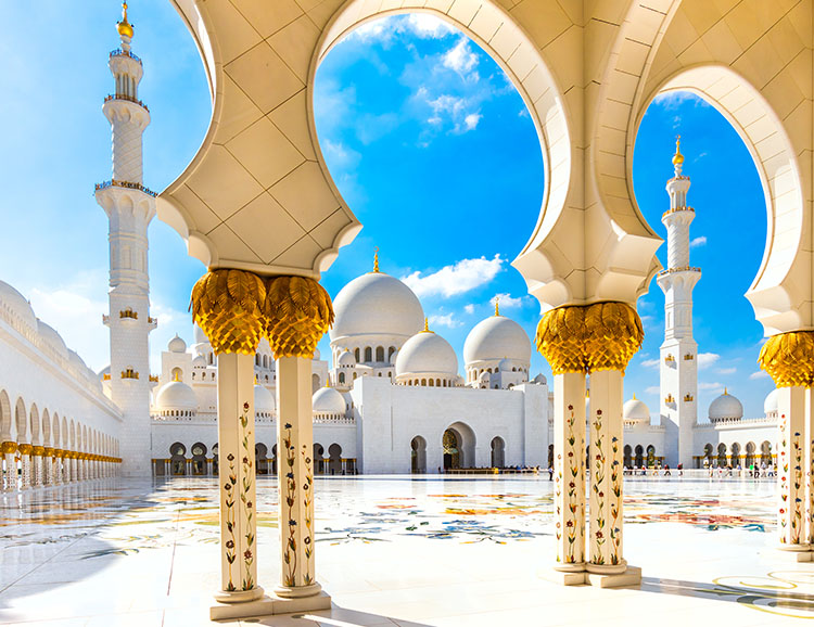 Sheikh-Zayed-Moschee in Abu Dhabi 