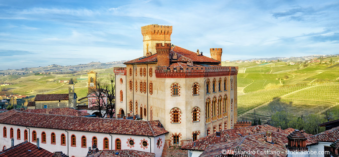 Mittelalterliches Schloss in Barolo