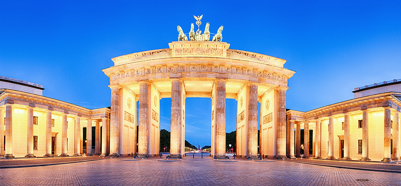 Abendliches Brandenburger Tor in Berlin