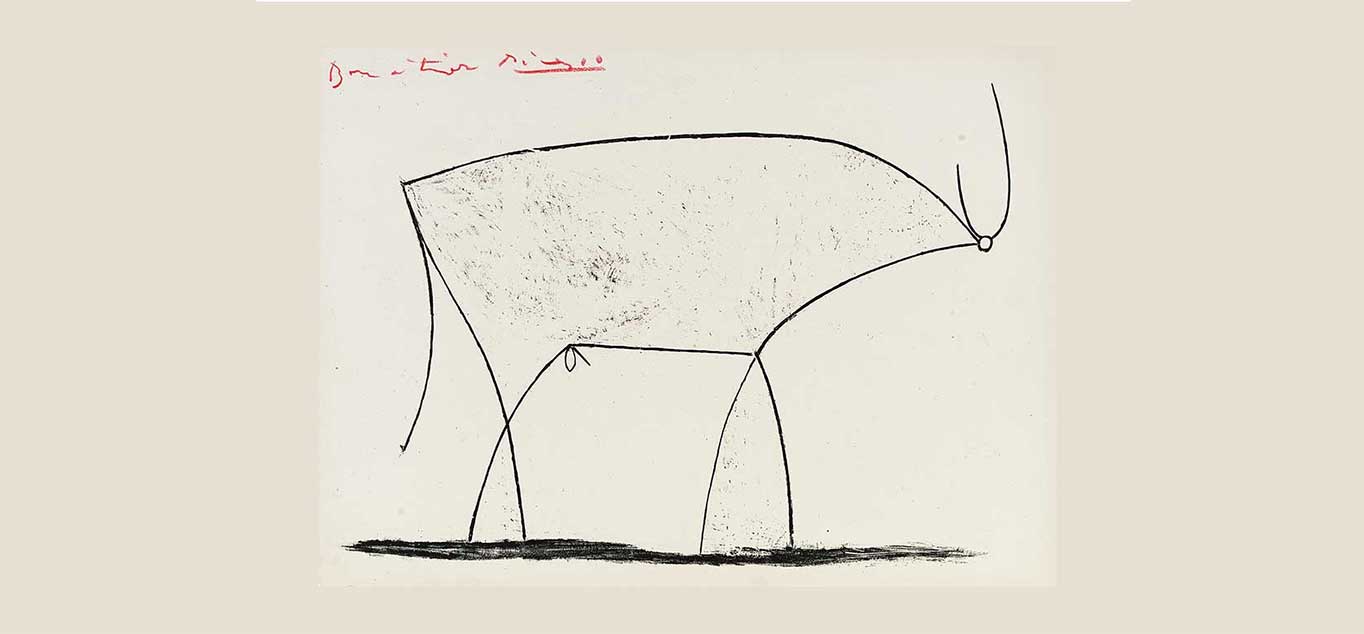Pablo Picasso, Der Stier, Lithografie,