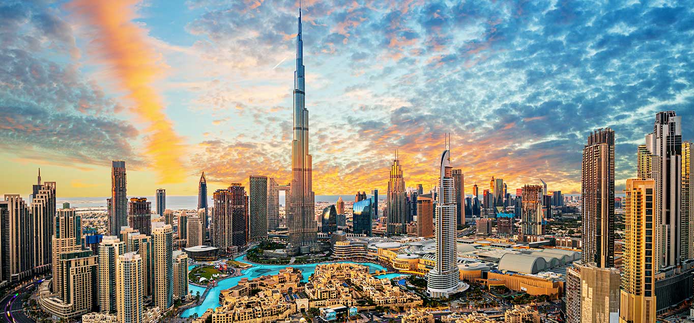Die Skyline von Dubai